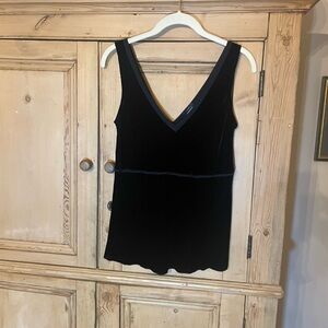 J. Crew Black Rayon-Silk Velvet Top